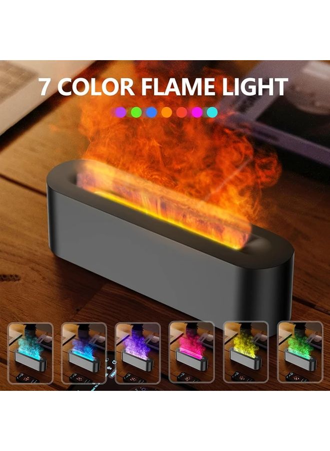 بلاك إس تي إن واي مرطب مزود بـ إل إي دي آر جي بي يعمل بالطاقة عبر يو إس بي مع لهب محاكى 5.07 أونصة للمكتب وغرفة النوم - Image 1