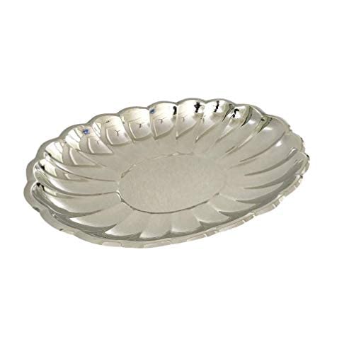NJ NJ Salad Serving Platter Premium Stylish 304 Grade Stainless Steel Salad Tray Dish for Home Parties 38x29 cm - Image 3