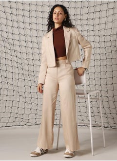 Hubberholme Women's Doe Skin Cotton Blend Solid Oversized Blazer  - Image 5