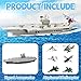 OTONOPI 185 Inch Aircraft Carrier Battleship Army Toys with 6 Warships Fighter Jets Warplanes Helicopter Military Aircraft Carrier Model Ships for Kids Boys Girls - Image 4