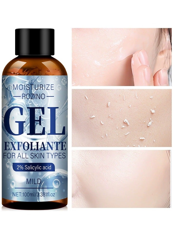 Rozino Salicylic Acid Exfoliating Gel Face Deep Cleansing Pores Gentle Exfoliating Face Scrub - Image 1