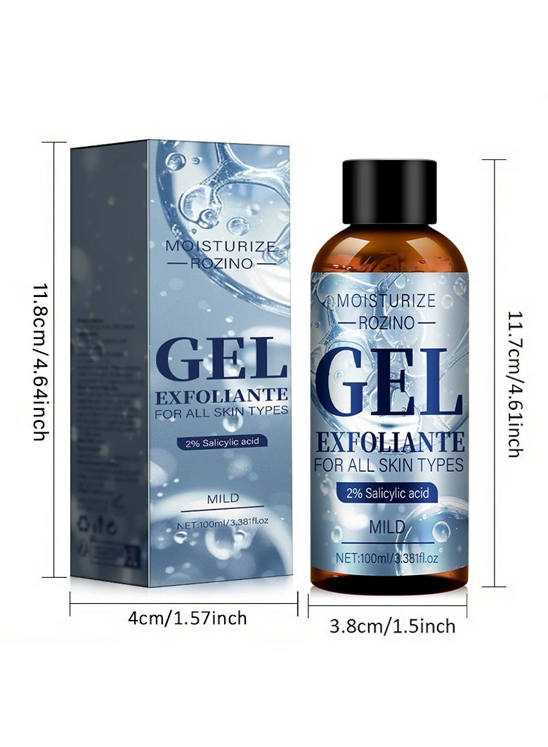 Rozino Salicylic Acid Exfoliating Gel Face Deep Cleansing Pores Gentle Exfoliating Face Scrub - Image 3