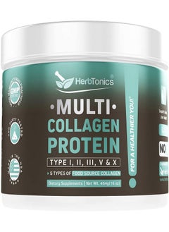 Herbtonics Multi Collagen Protein Powder Collagen Peptides Type (1235 And 10) A Quality Blend Of Grassfed Chicken Wild Fish Egg Hydrolyzed Collagen Bovine…  - Image 2