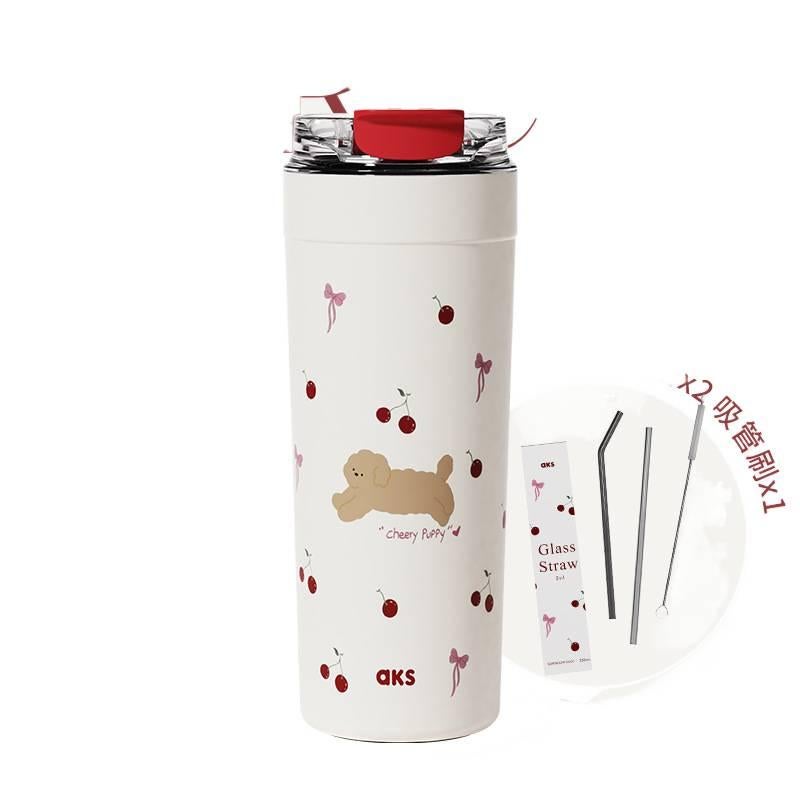 550 ml Stainless Steel Coffee Mug with Sipper Lid and Cup Holder Friendly - Image 1