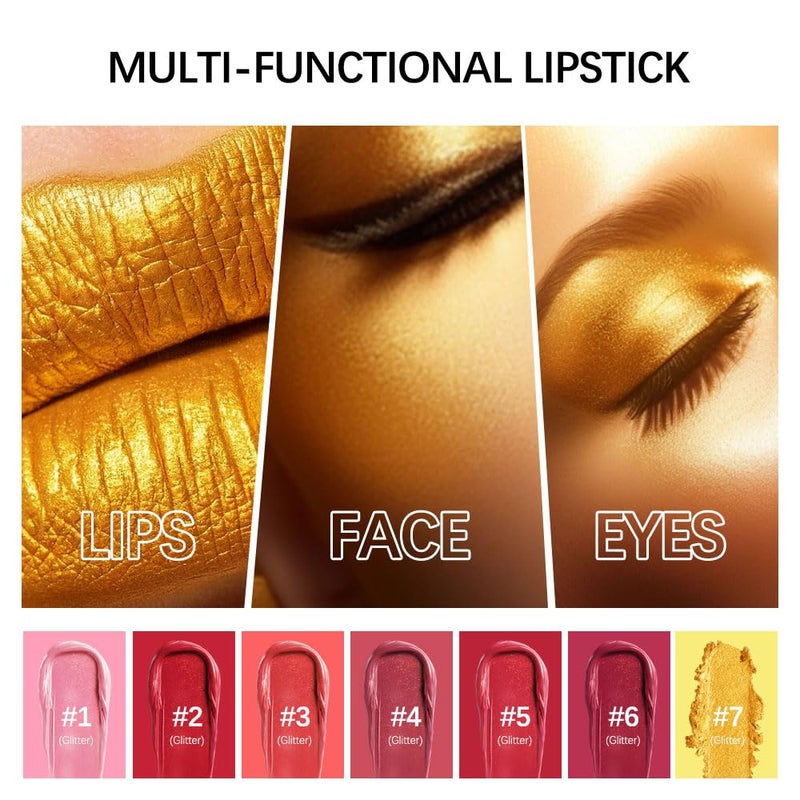 BEUKING Gold Lipstick Velvet Nude Red Pink Lip Tint Non-Smudge High Pigment Not Fade Smooth Long-Lasting Wear Non-Stick Cup Waterproof Matte Lady Lip Gloss for Girl Women Lady Daily Lip Makeup (#2) - Image 3