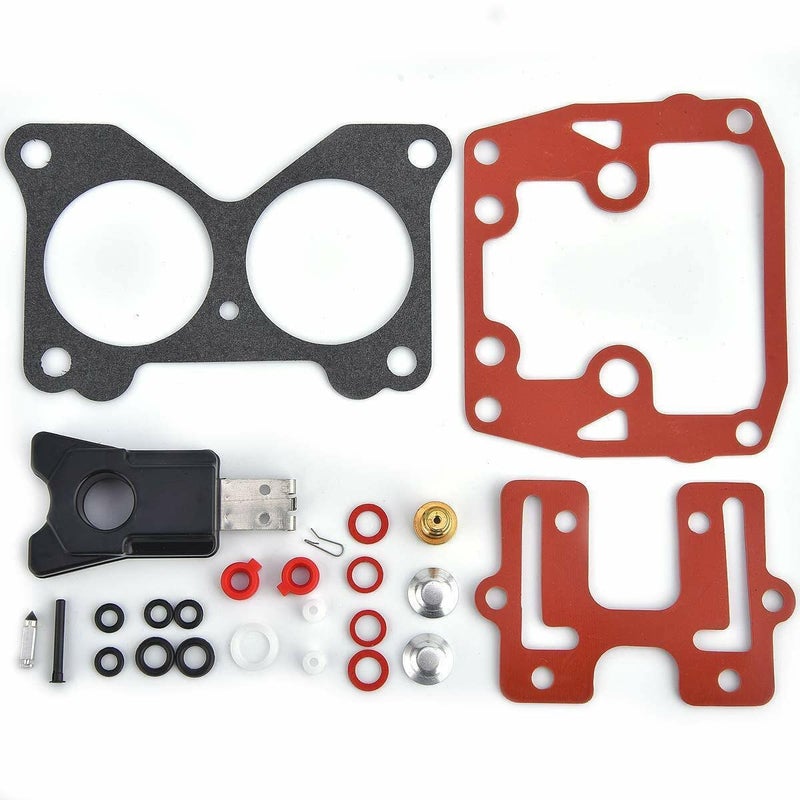 MARKGOO 0439076 Carburetor Rebuild Kit with Float Replacement for OMC Johnson Evinrude Outboard Engine Carb Repair Parts V4 V6 65235 HP Sierra 187046 390055 392550 398526 434888 435443 439076