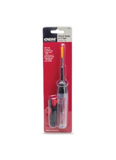 6-12V Insulated Clip Circuit Tester with LED Bulb Black and Red 122 cm 25018