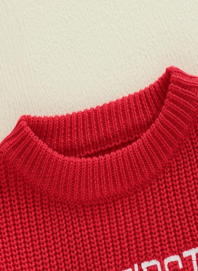 Thorn Tree My First Valentines Day Baby Boy Girl Outfit Knit Sweater Newborn Infant Sweatshirt Long Sleeve Pullover Sweater, Red, 0-3 Months - Image 5