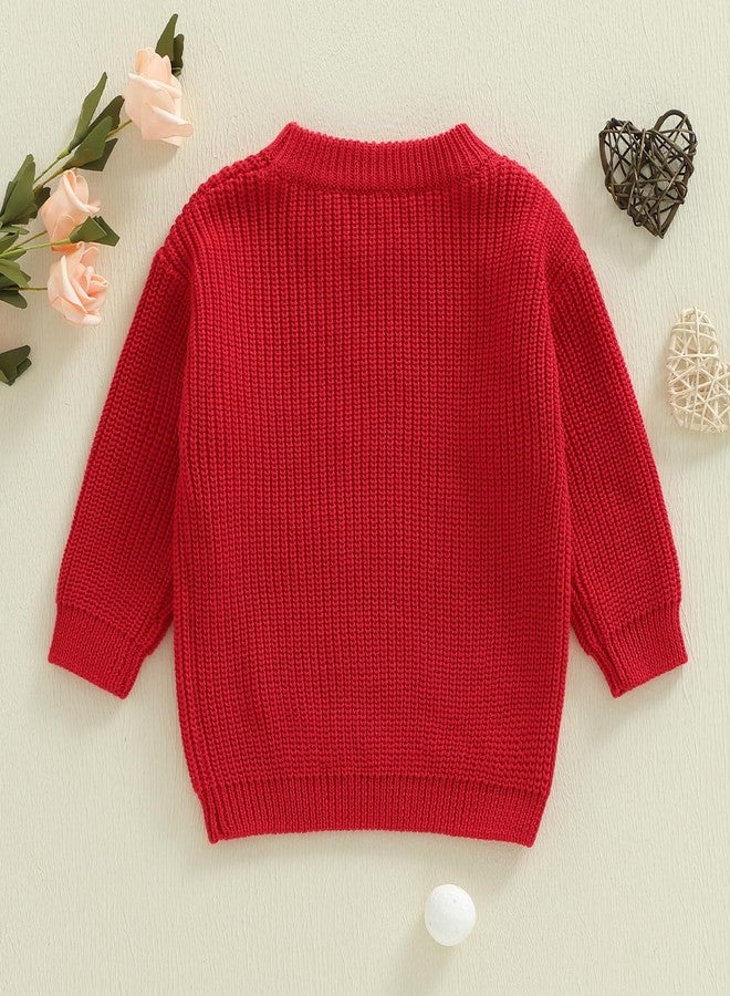 Thorn Tree My First Valentines Day Baby Boy Girl Outfit Knit Sweater Newborn Infant Sweatshirt Long Sleeve Pullover Sweater, Red, 0-3 Months - Image 4