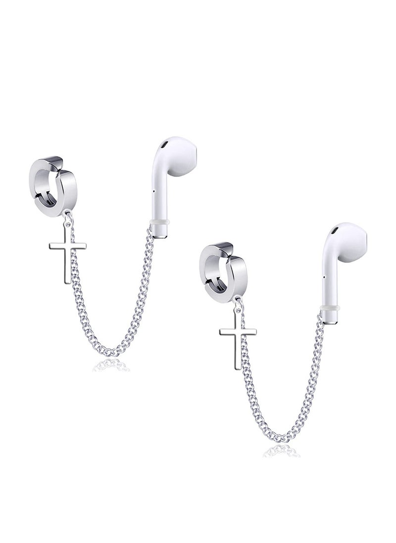 SYOSI - Earrings for Airpods Ear Holder Clips, 1 Pair Clip-On Anti Lost Earring Strap for Airpods Pro Wireless Earhooks Earbuds Earphone Holder Connector Compatible with Airpods 2&1 3/Pro - Image 1