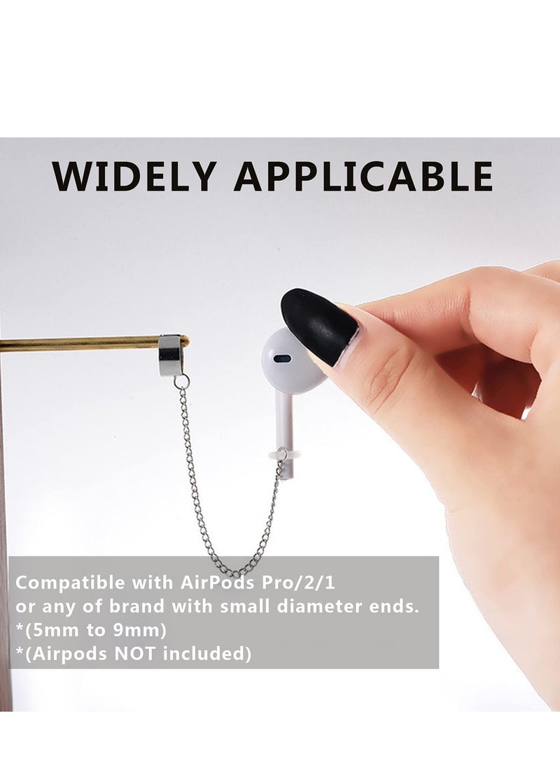 SYOSI - Earrings for Airpods Ear Holder Clips, 1 Pair Clip-On Anti Lost Earring Strap for Airpods Pro Wireless Earhooks Earbuds Earphone Holder Connector Compatible with Airpods 2&1 3/Pro - Image 1