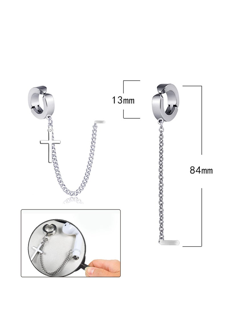 SYOSI - Earrings for Airpods Ear Holder Clips, 1 Pair Clip-On Anti Lost Earring Strap for Airpods Pro Wireless Earhooks Earbuds Earphone Holder Connector Compatible with Airpods 2&1 3/Pro - Image 1