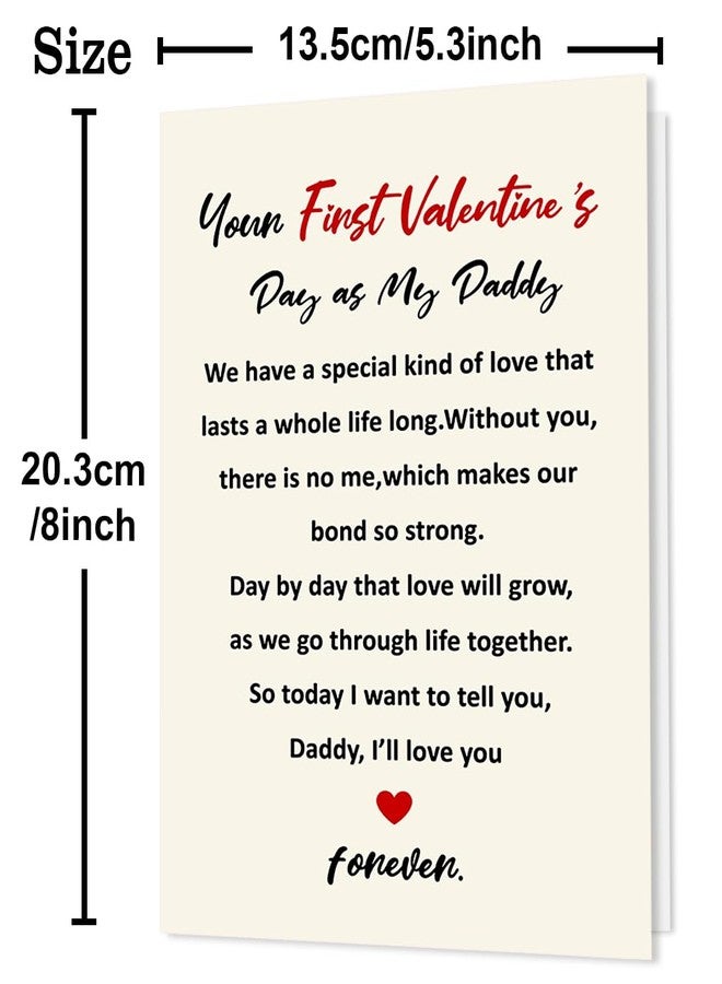 Beixian Baby's First Valentines Card for Dad, 1st Valentines Card Daddy for Husband, New Dad Valentine's Day Card, Happy First Valentine's Day for My Daddy - Image 2