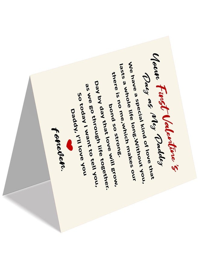 Beixian Baby's First Valentines Card for Dad, 1st Valentines Card Daddy for Husband, New Dad Valentine's Day Card, Happy First Valentine's Day for My Daddy - Image 3