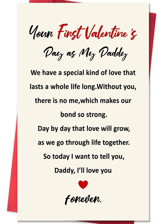 Beixian Baby's First Valentines Card for Dad, 1st Valentines Card Daddy for Husband, New Dad Valentine's Day Card, Happy First Valentine's Day for My Daddy - Image 1