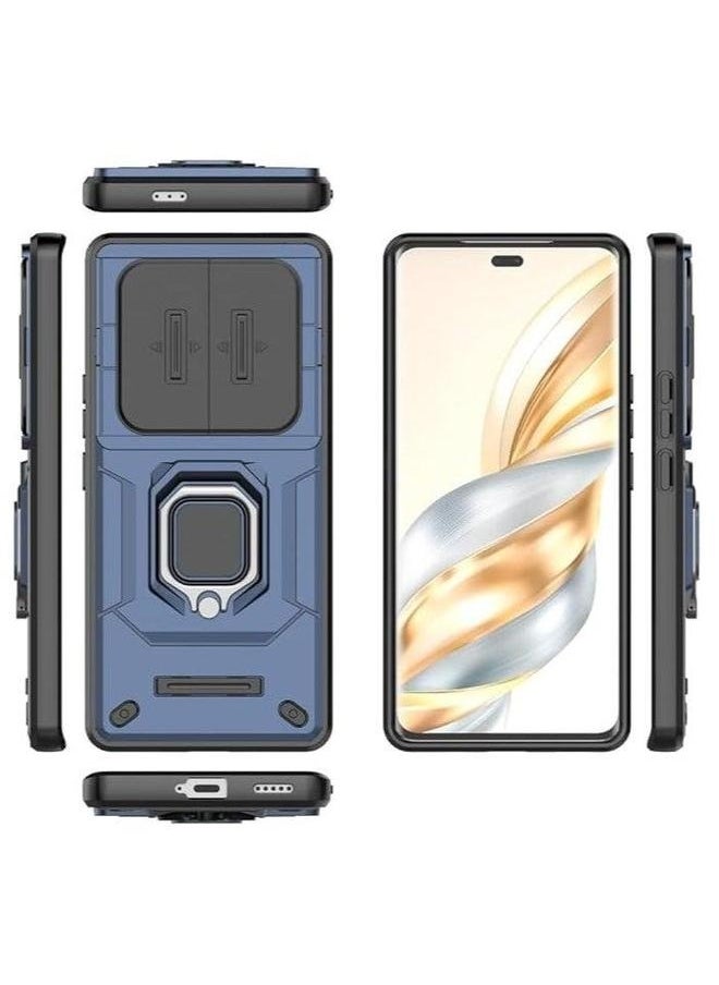 Generic Lens Slide Case Compatible with Honor X9c Inch Released 2024, 360° Metal Ring Kickstand and Camera Cover 2in1 Hybrid Shockproof for  - Image 2
