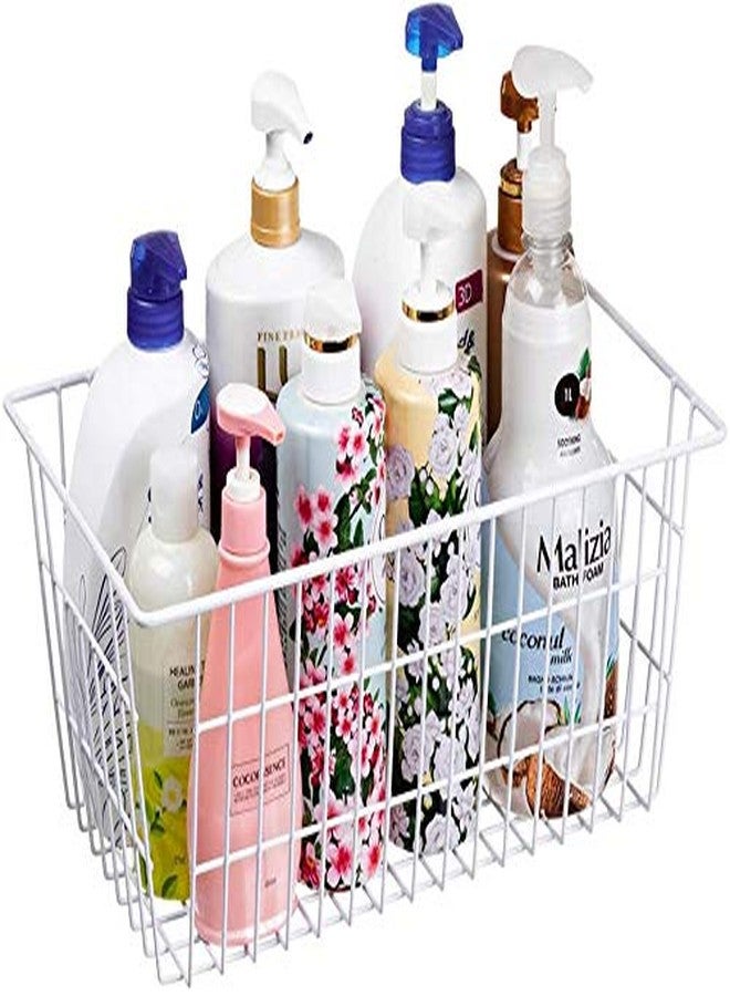 blitzlabs Wire Storage Basket Freezer Organizer Bins Refrigerator Organization Storage Baskets with Handles for Pantry, Freezer, Laundry Room, Closets, Garage, Office, Bathroom, Set of 2 - Image 4