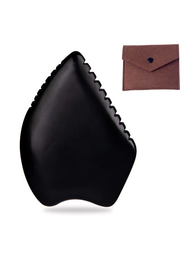 Yuanchupin Gua Sha Facial Massage Tools, BianStone Traditional Face & Body Massage Tool, Lymphatic Drainage Face Sculpting Tool, The Newly Upgraded Unique Tooth Edge - Image 1