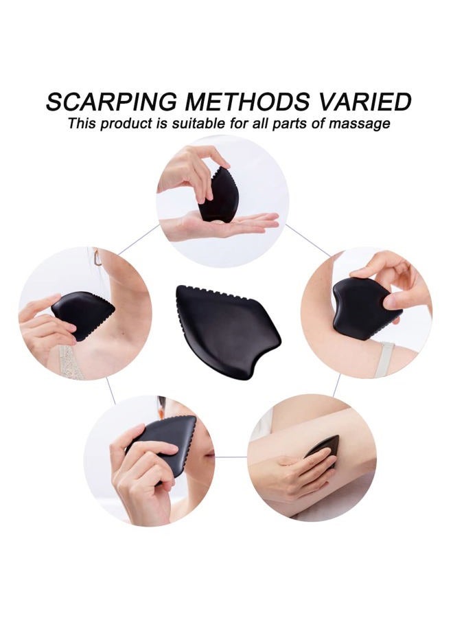 Yuanchupin Gua Sha Facial Massage Tools, BianStone Traditional Face & Body Massage Tool, Lymphatic Drainage Face Sculpting Tool, The Newly Upgraded Unique Tooth Edge - Image 3