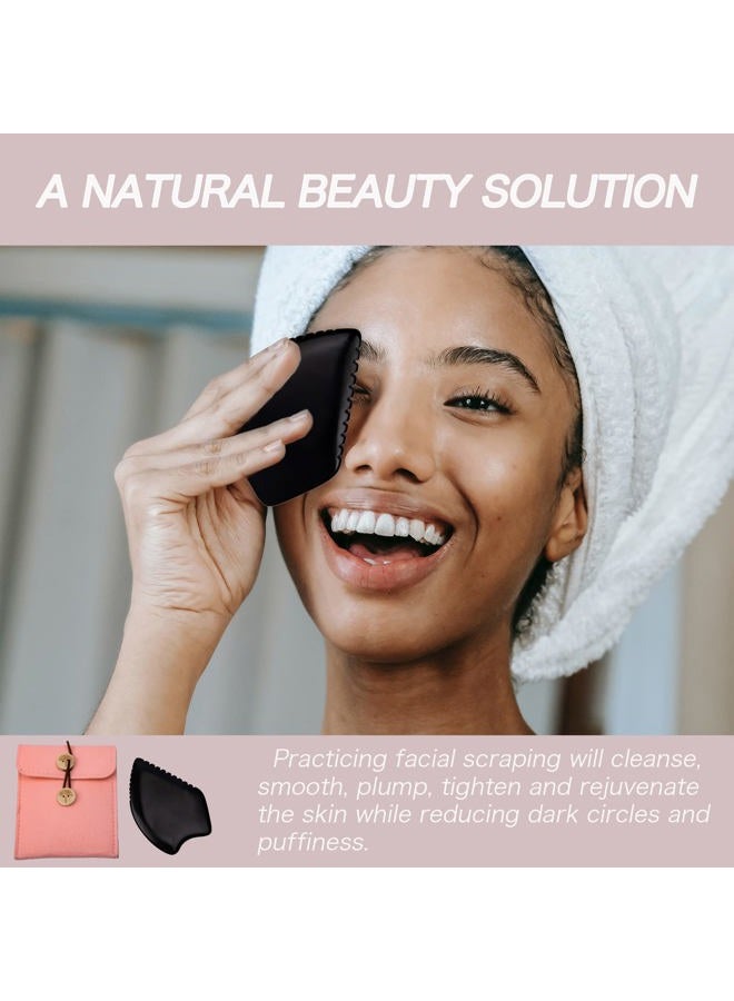 Yuanchupin Gua Sha Facial Massage Tools, BianStone Traditional Face & Body Massage Tool, Lymphatic Drainage Face Sculpting Tool, The Newly Upgraded Unique Tooth Edge - Image 5