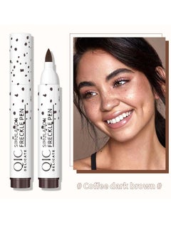 QIC Coffee Dark Brown Freckle Pen Natural easy to color without removing makeup spotting pen waterproof sweatproof makeup  - Image 1