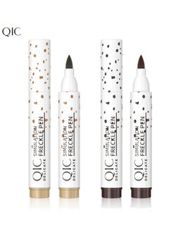 QIC Coffee Dark Brown Freckle Pen Natural easy to color without removing makeup spotting pen waterproof sweatproof makeup  - Image 2