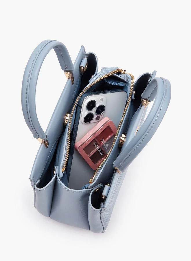 Flora Bella By Shoexpress Flora Bella Logo Embossed Tote Bag with Detachable Strap