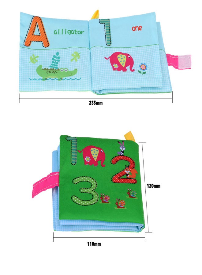 Coolplay Baby's First Fabric Book Washable Soft Cloth Book Set of 4 Squeak Rattle Crinkle Toy for Infant Toddler Intellectual Development - Image 4