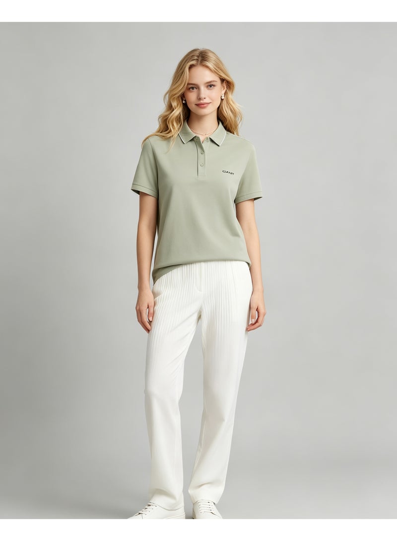 GANT Unisex Short Sleeve Collared Polo Shirt Casual Daily Wear Top Green - Image 3