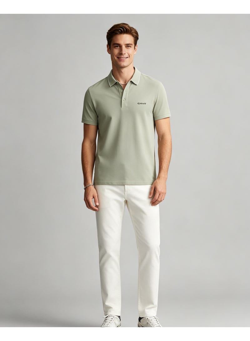 GANT Unisex Short Sleeve Collared Polo Shirt Casual Daily Wear Top Green - Image 1