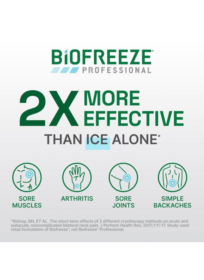 Biofreeze - Professional Colorless Pain Relief Roll On, Knee & Simple Backache Relief, Arthritis Pain Reliever, Neck Pain Relief, Cooling Joint Pain Relief, Roll-On Menthol Gel 3 Fl Oz - Image 1