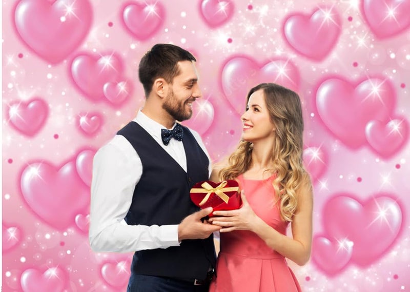 CHAIYA 7x5ft Early 2000s Photography Backdrop Pink Hearts Romantic Valentine's Day Background Baby Shower Birthday Girl Party Banner Decor Supplies - Image 2