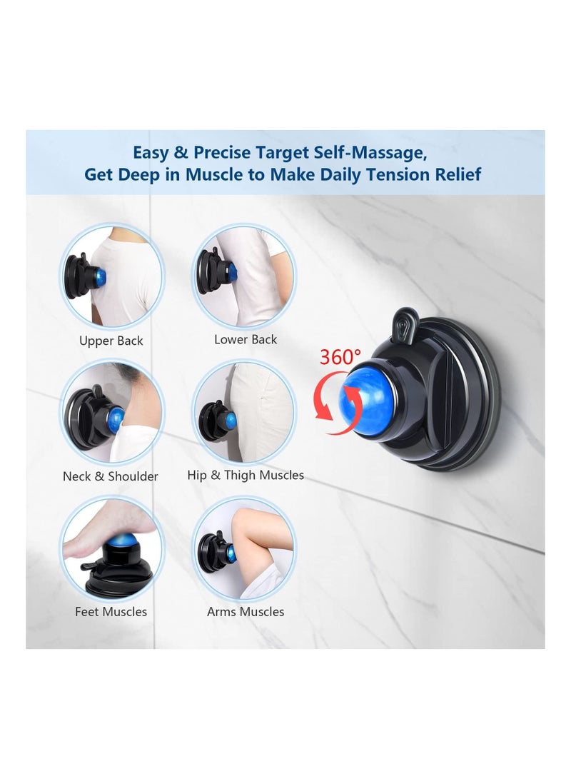 KASTWAVE 2 in 1 Mountable Massage Roller Ball, Muscle Massage Roller for Pain Relief, Suction Cup Self Back Massager and Trigger Point Massager to Relieve Muscle Knots, 2 Balls - Image 3