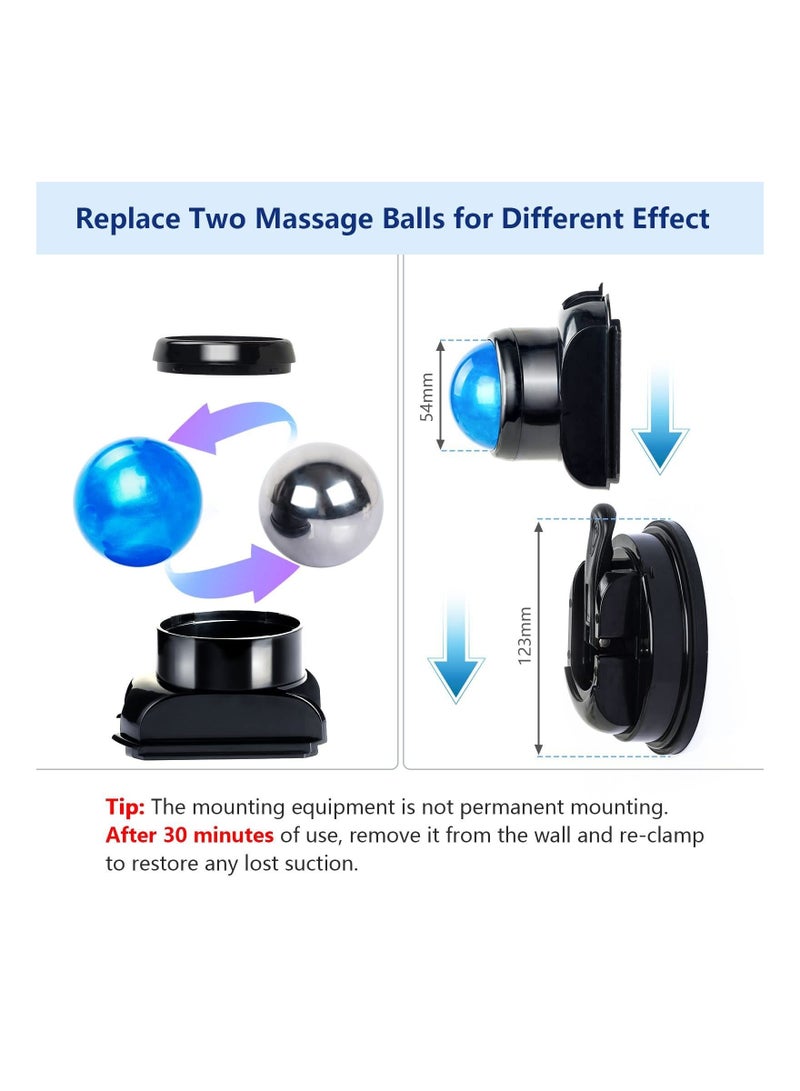 KASTWAVE 2 in 1 Mountable Massage Roller Ball, Muscle Massage Roller for Pain Relief, Suction Cup Self Back Massager and Trigger Point Massager to Relieve Muscle Knots, 2 Balls - Image 5