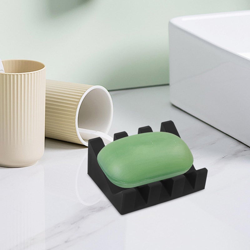 Self Draining Silicone Soap Holder Tray Anti Slip For Shower And Sink - Image 5