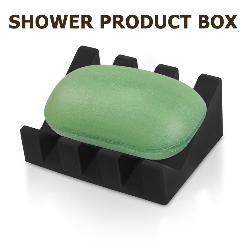 Self Draining Silicone Soap Holder Tray Anti Slip For Shower And Sink - Image 4