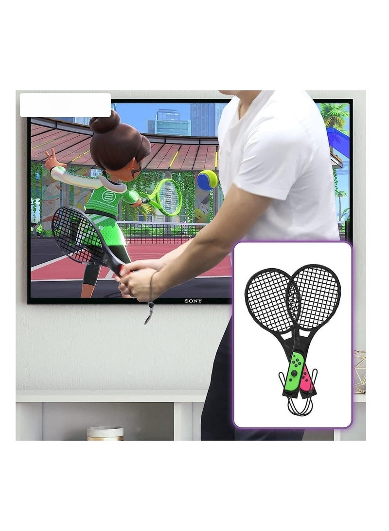 JYS 12 in 1 Family Accessories Kit for Nintendo Switch Sports Games:Tennis Rackets,Sword Grips,Golf Clubs,Wrist Dance Bands ,Leg Strap - Image 2