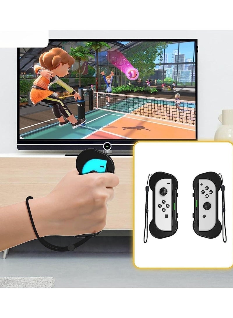 JYS 12 in 1 Family Accessories Kit for Nintendo Switch Sports Games:Tennis Rackets,Sword Grips,Golf Clubs,Wrist Dance Bands ,Leg Strap - Image 5
