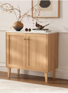 Chogori Sideboard Buffet Cabinet Modern Accent Cabinet with Faux Marble Top & Adjustable Shelves, Wooden Credenza, Console Table Entryway Cabinet  - Image 1