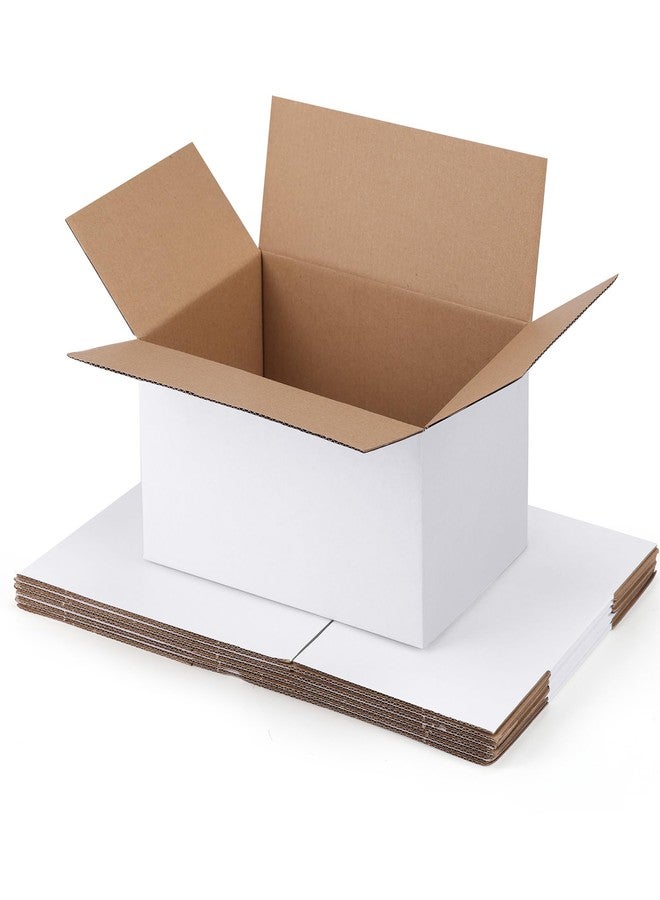 SPEPLA Shipping Boxes 9x6x4 Set of 6, White Corrugated Cardboard Box for Mailing Business Packaging - Image 1