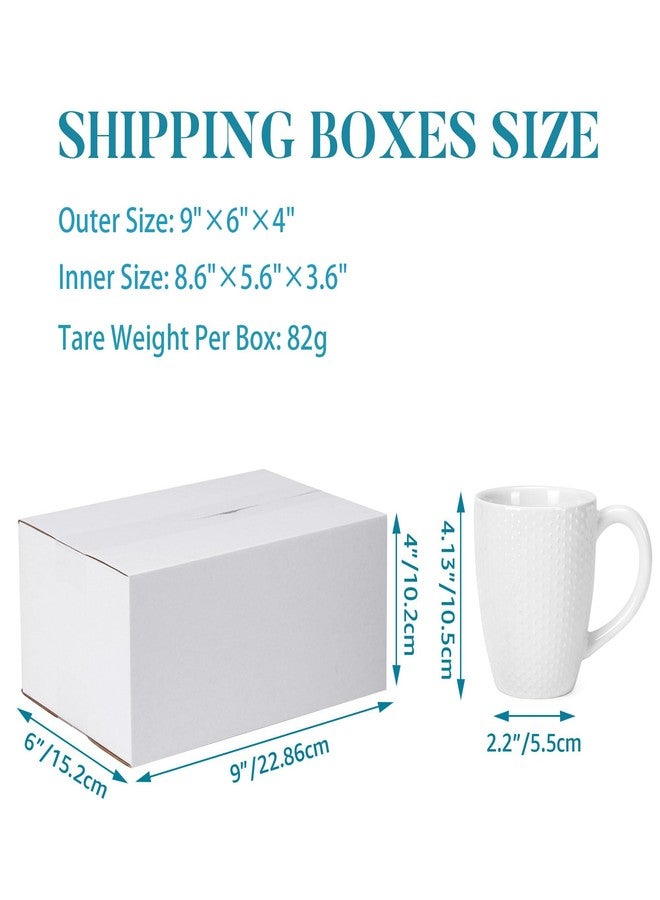 SPEPLA Shipping Boxes 9x6x4 Set of 6, White Corrugated Cardboard Box for Mailing Business Packaging - Image 5