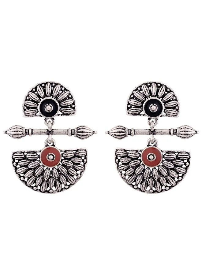 VOYLLA Mandala Lightly Embellished Drop Earrings