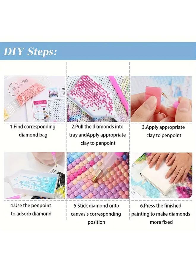 Dolphin 5D Diamond Painting Kit 140x50cm Full Round Drill DIY Home Decor - Image 4