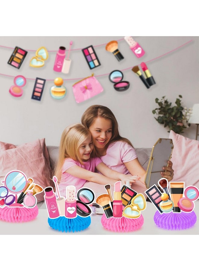 Qpout 9 Pieces Spa Party Decorations Makeup Birthday Party Decorations, Spa Party Table Centerpieces, Spa Birthday Party Supplies For Girls, Centerpiece Table Decorations For Spa - Image 4