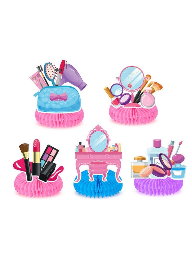 Qpout 9 Pieces Spa Party Decorations Makeup Birthday Party Decorations, Spa Party Table Centerpieces, Spa Birthday Party Supplies For Girls, Centerpiece Table Decorations For Spa - Image 2