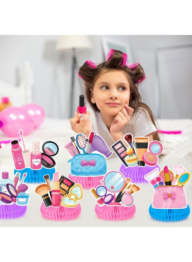 Qpout 9 Pieces Spa Party Decorations Makeup Birthday Party Decorations, Spa Party Table Centerpieces, Spa Birthday Party Supplies For Girls, Centerpiece Table Decorations For Spa - Image 3