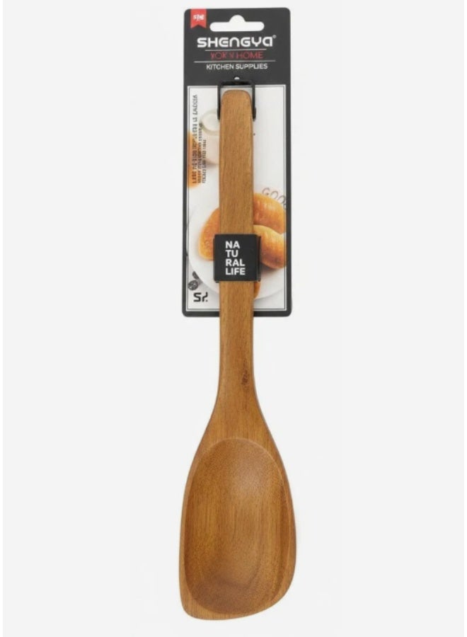 Shengya Traditional Wooden Cooking Spoon – Strong, Smooth & Heat-Resistant Utensil (30 cm) - Image 1