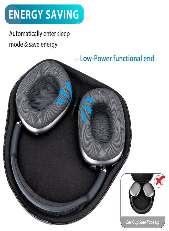 SAMYERLEN Smart Case for Apple AirPods Max Headphones with Sleep Mode, Protective Hard Shell Travel Carrying Bag with Cable Storage, Compact Design Storage Accessories for AirPods Max - Image 3