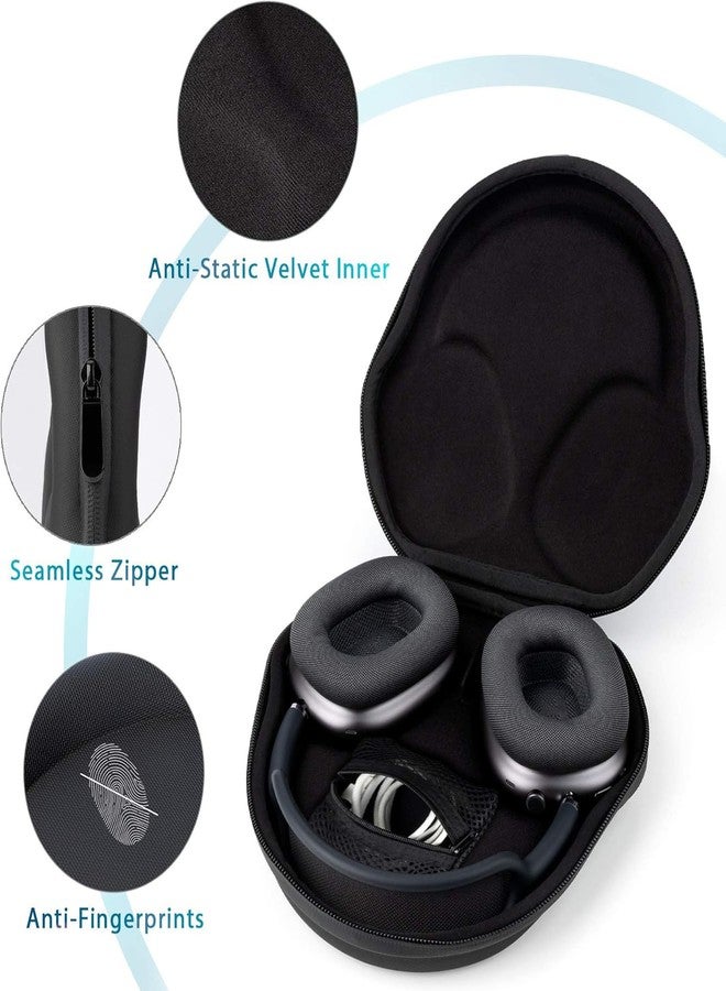 SAMYERLEN Smart Case for Apple AirPods Max Headphones with Sleep Mode, Protective Hard Shell Travel Carrying Bag with Cable Storage, Compact Design Storage Accessories for AirPods Max - Image 2