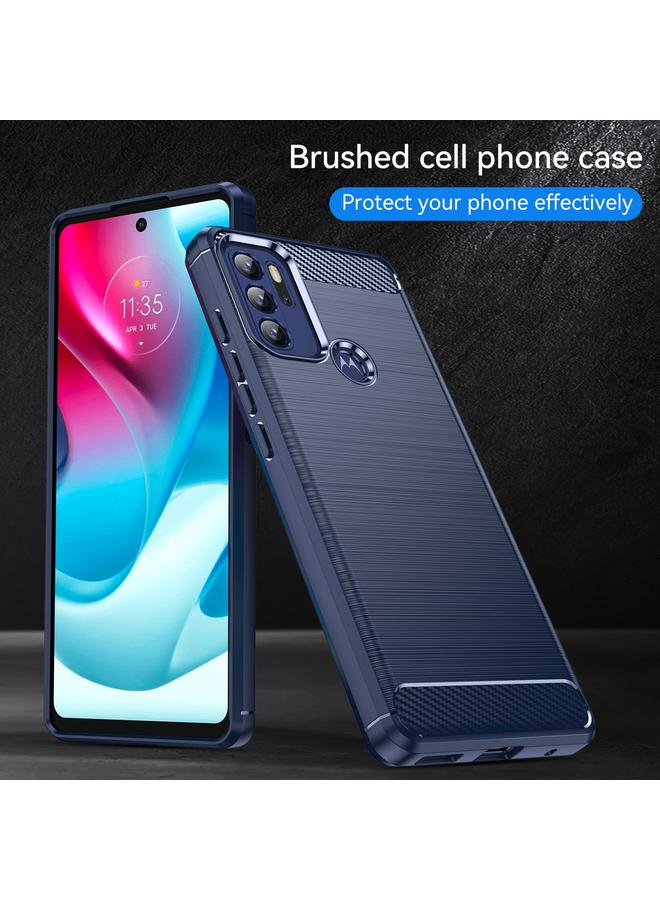 S-TOP Case For Motorola Moto G60S Brushed Texture Carbon Fiber TPU Case - Image 5